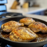 Chicken being grilled to reduce fat.