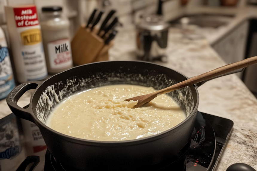 Can you use milk instead of cream in a sauce