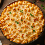A bowl of homemade Chick-fil-A mac and cheese.