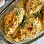 Leftover chicken and dressing in airtight containers ready for storage.