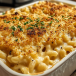 Close-up of Chick-fil-A mac and cheese.