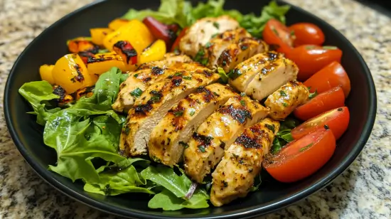 Close-up of homemade chicken salad sauce.