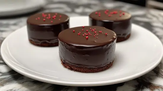 Basic ganache formula being mixed in a bowl.