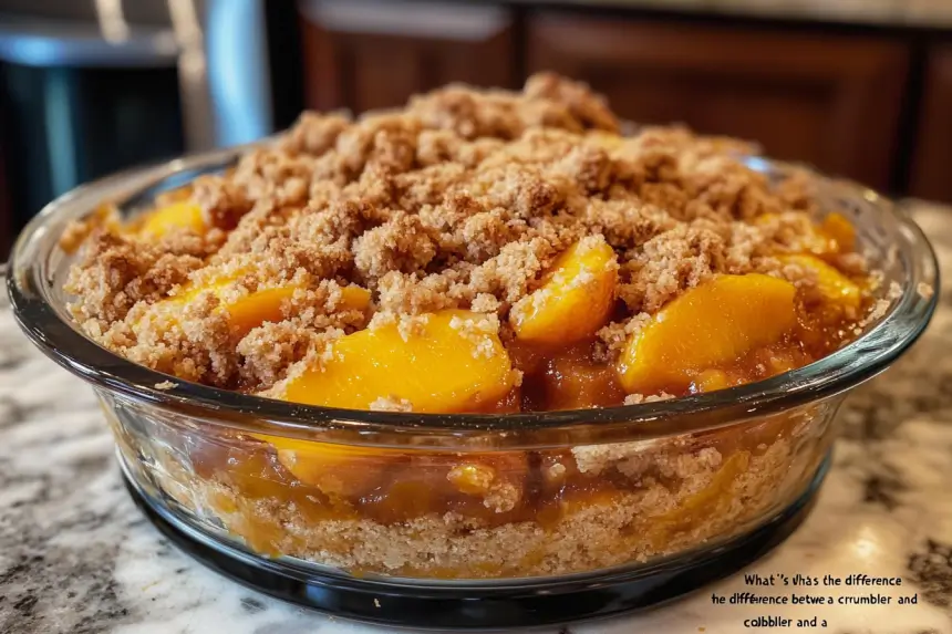 What's the difference between a peach cobbler and a crumble?