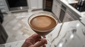  Perfectly poured espresso martini with Baileys.